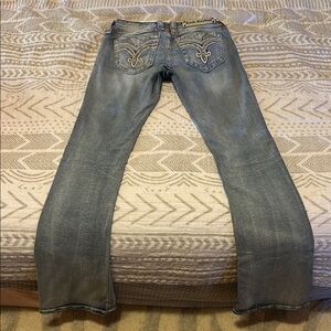 Rock Revival Blue Boot Cut Jeans with Classic Style